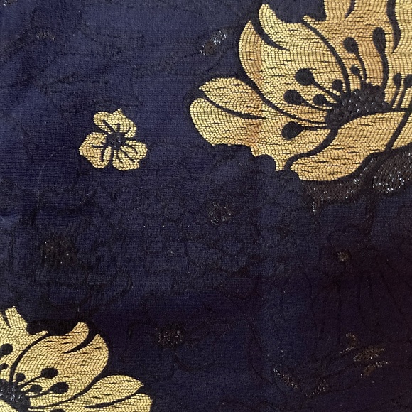 ZARA Retro Black and Gold Jacquad Shift Dress Sz S - Picture 3 of 5